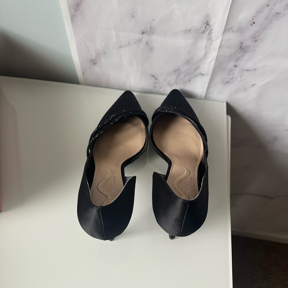 NINA - NEVIN LS BLACK LUSTER HEELS RHINESTONE DETAIL WOMENS SIZE 11 NEW IN BOX - Picture 6 of 8